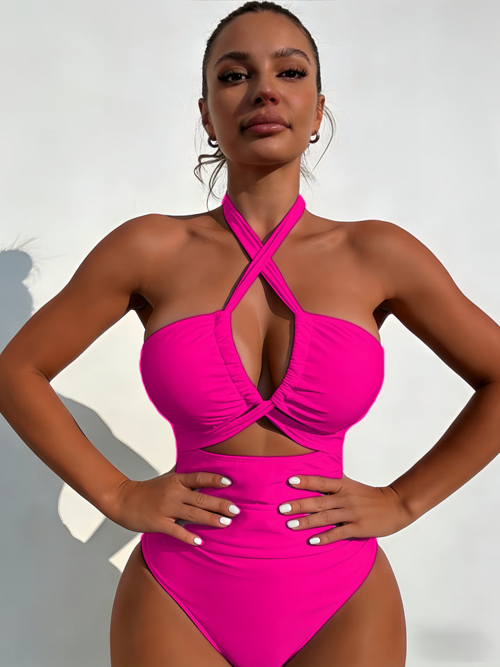 Damen Einteiliger Badeanzug mit elegantem Knoten-Design Drune