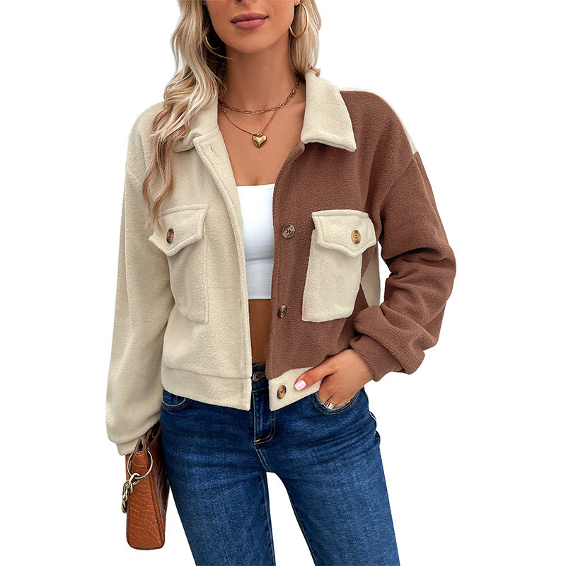 Damen Fleecejacke mit Taschen und modischem Schnitt Drune