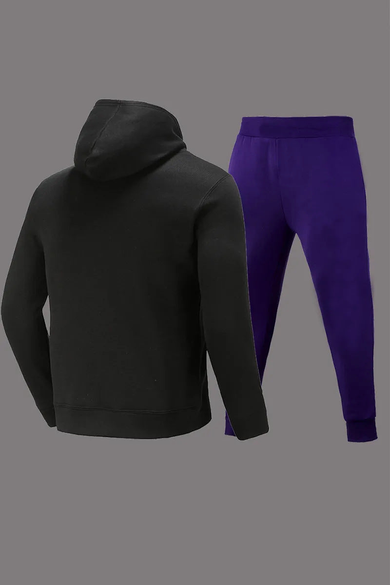 Damen Stadium Hoodie und Jogginghose Set mit buntem Grafiken Drune
