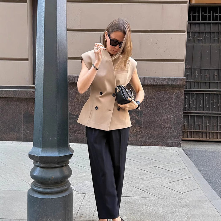 Damen Modischer Blazer mit asymmetrischem Schnitt Drune