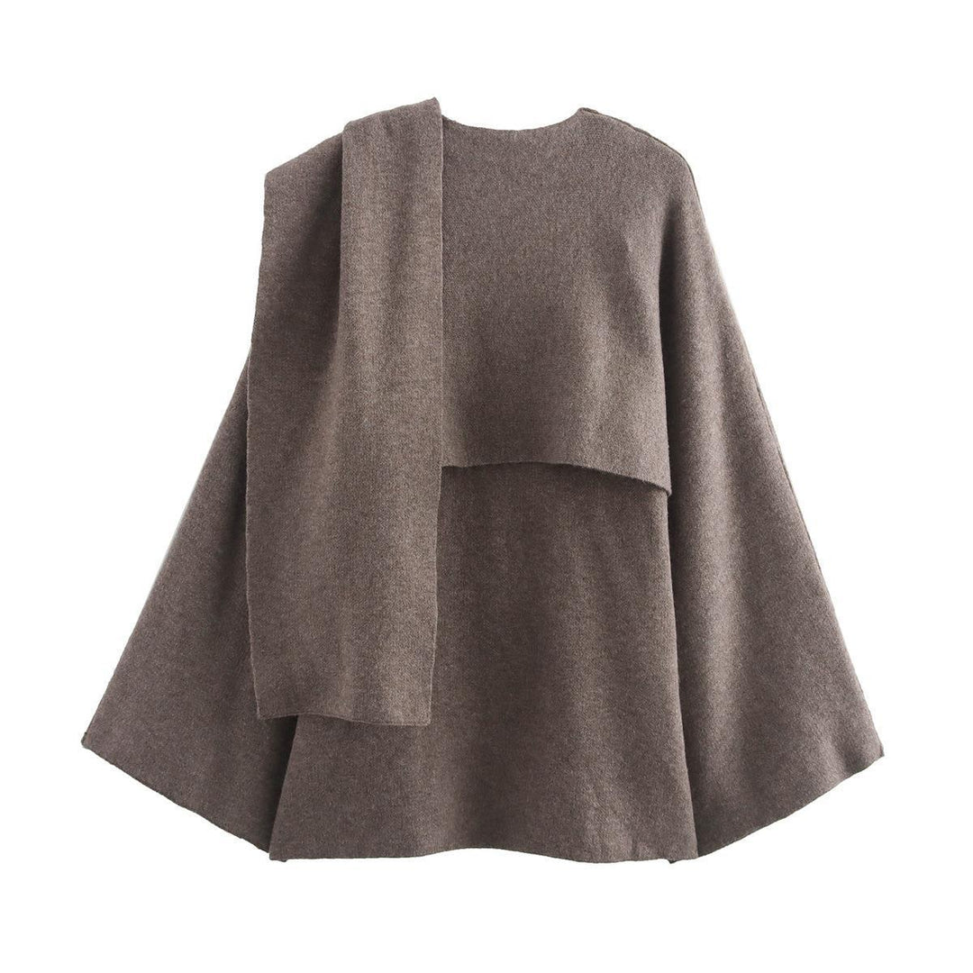 Damen modischer Umhangpullover aus weichem Material Drune