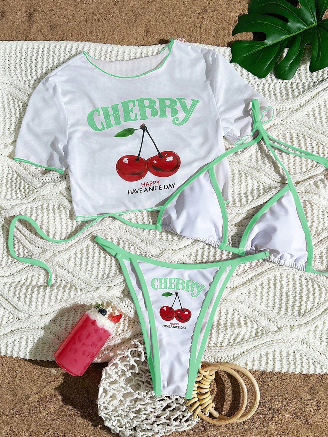 Damen Bikini-Set mit kreativem grafischen Design Drune