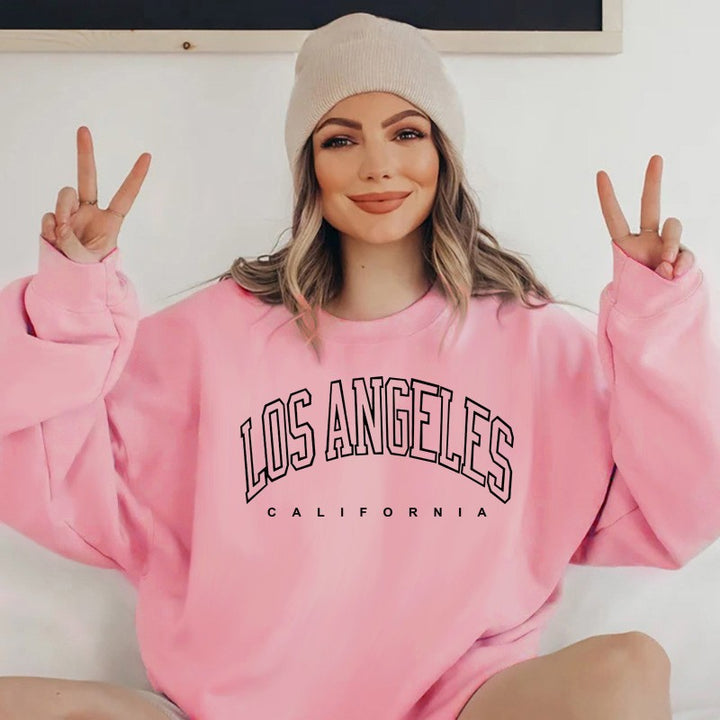 Damen Sweatshirt mit kreativem Schriftzug und lässigem Schnitt Drune