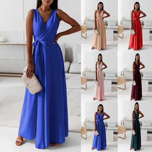 Damen Elegantes A-Linie Abendkleid Drune