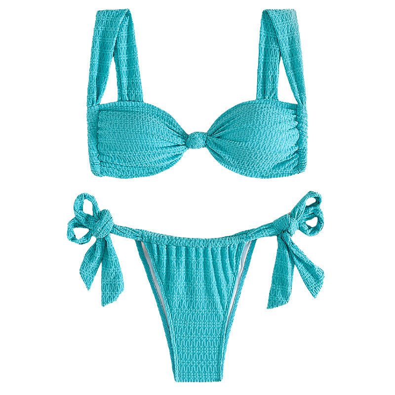 Damen Hochwertiger Bikini mit verspielten Schleifen Drune