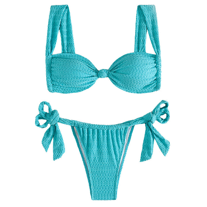 Damen Hochwertiger Bikini mit verspielten Schleifen Drune