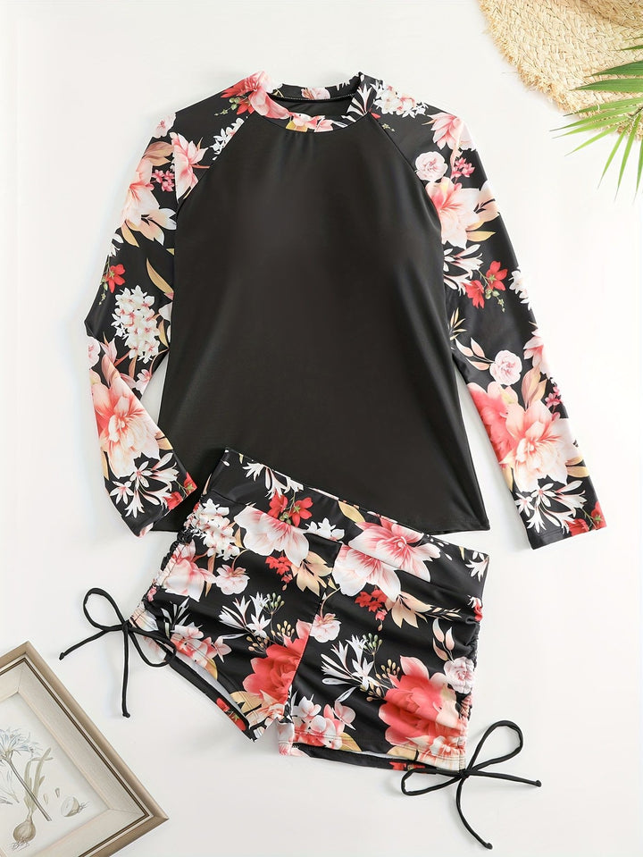 Damen Rashguard und Badeshorts Set Drune