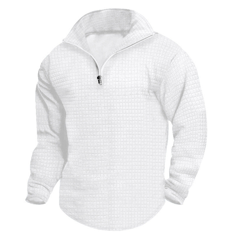 Herren modischer Fleecepullover mit praktischem Reißverschluss und strukturiertem Design Drune