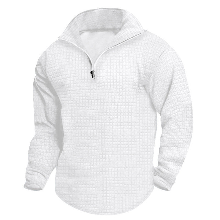 Herren modischer Fleecepullover mit praktischem Reißverschluss und strukturiertem Design Drune