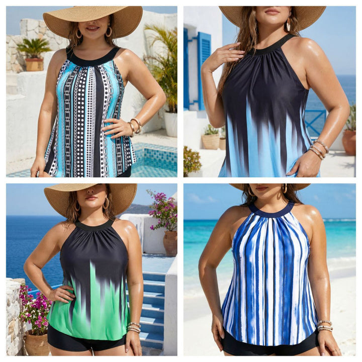 Damen Tankini mit seitlichem Rüschen-Design und figurumspielendem Schnitt Drune