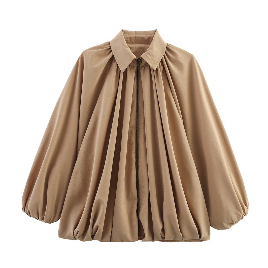 Damen elegante Bluse mit Raffungen und lässiger Passform Drune
