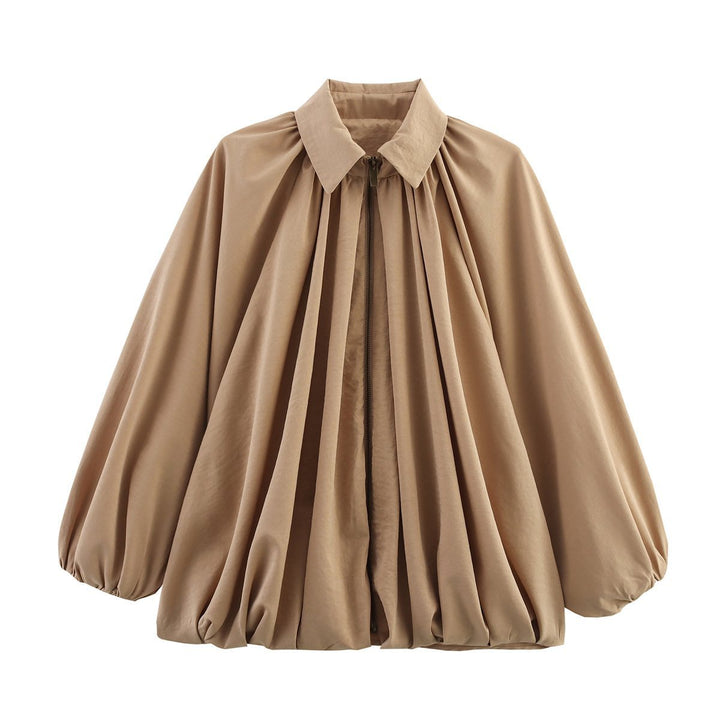 Damen elegante Bluse mit Raffungen und lässiger Passform Drune