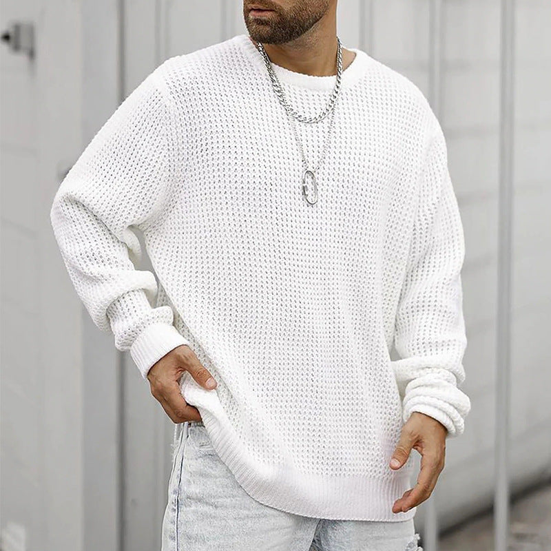 Herren Grobstrickpullover mit strukturiertem Muster und lässigem Schnitt Drune