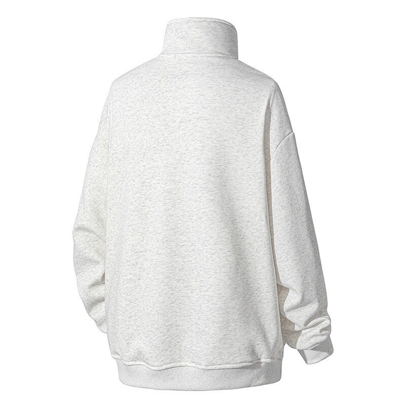 Damen Hochwertiger Stehkragen Pullover Drune