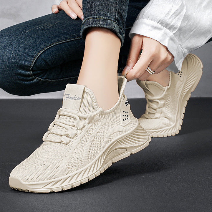 Damen nan atmungsaktive Strick-Sneaker mit gepolstertem Memory-Foam-Fußbett Drune