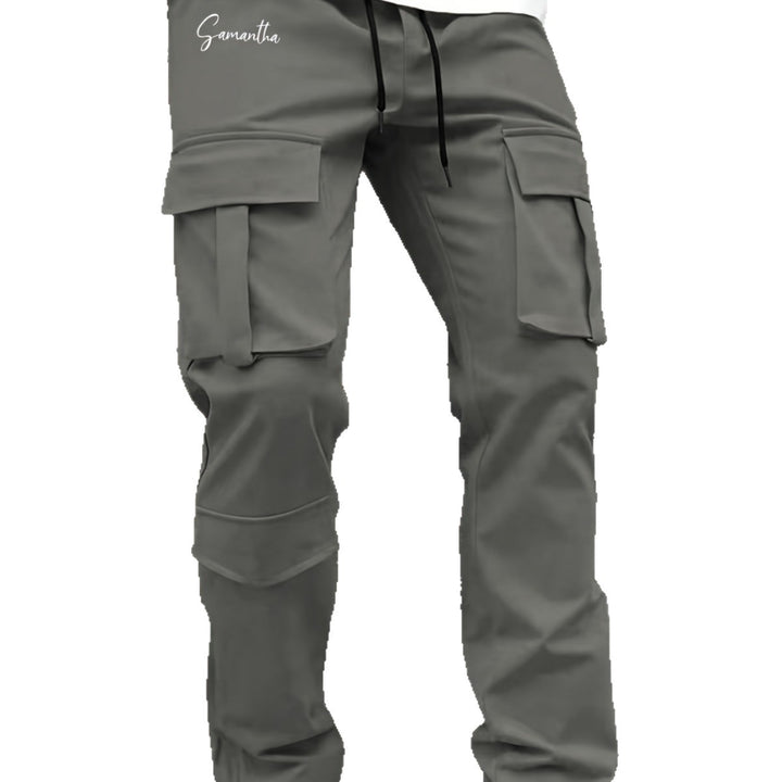 Herren Cargo-Hose mit vielseitigen funktionalen Taschen und elastischem Bund Drune