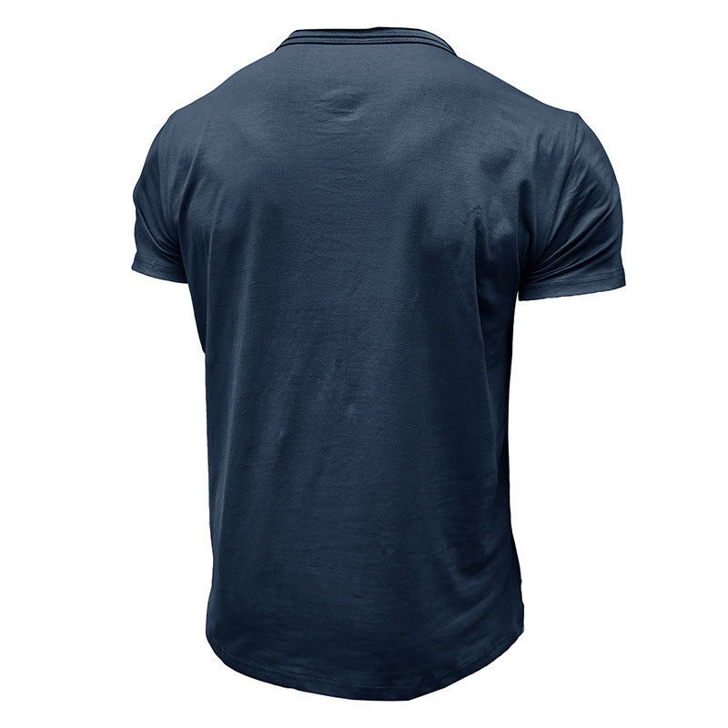 Herren Rundhals T-Shirt aus weichem Baumwollgemisch mit lässigem Schnitt Drune