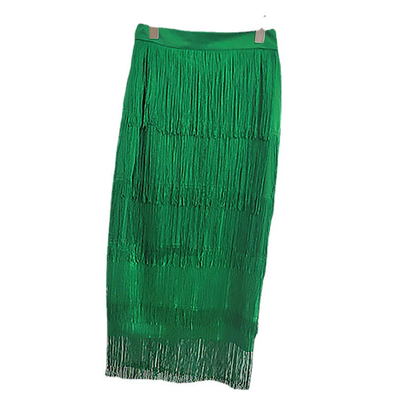Damen eleganter Fransenrock Drune