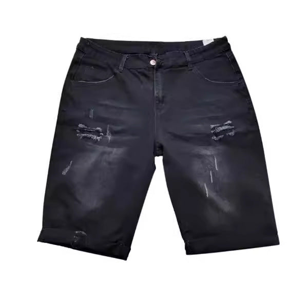 Herren Destroyed Jeansshorts Drune