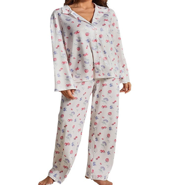 Damen Schlafanzug-Set mit zarten floralem Muster Drune