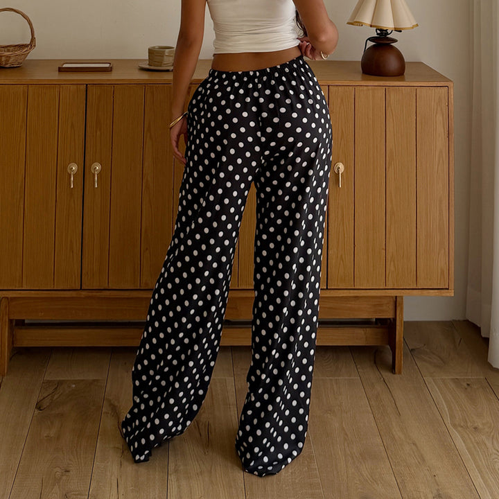 Damen Weite Hose im Polka-Punkte-Design Drune