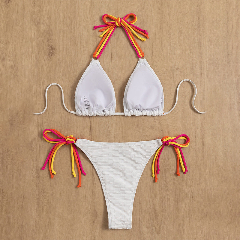 Damen Triangel-Bikini mit verspielten Bindedetails Drune