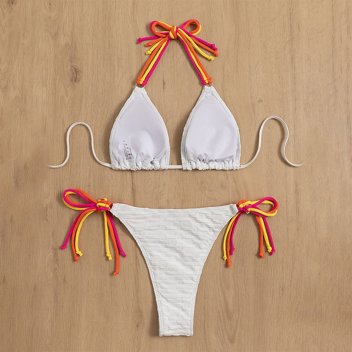 Damen Triangel-Bikini mit verspielten Bindedetails Drune