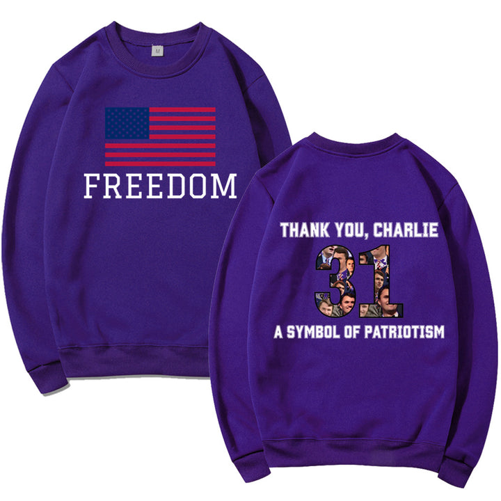 Damen Sweatshirt mit patriotischem Aufdruck und softem Material Drune