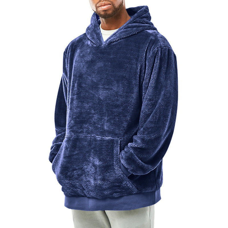 Herren kuscheliger Fleece-Hoodie Drune