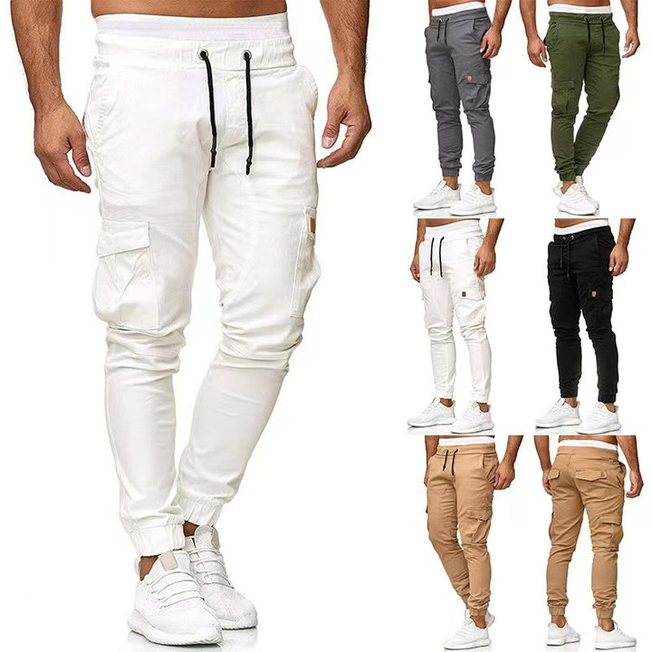 Herren nan taktische Cargo-Jogger mit Tunnelzug, elastischen Bündchen und Mehrfach-Taschen Drune