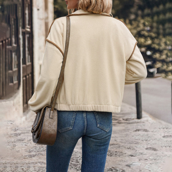Damen Fleecejacke mit hohem Kragen und praktischen Taschen Drune