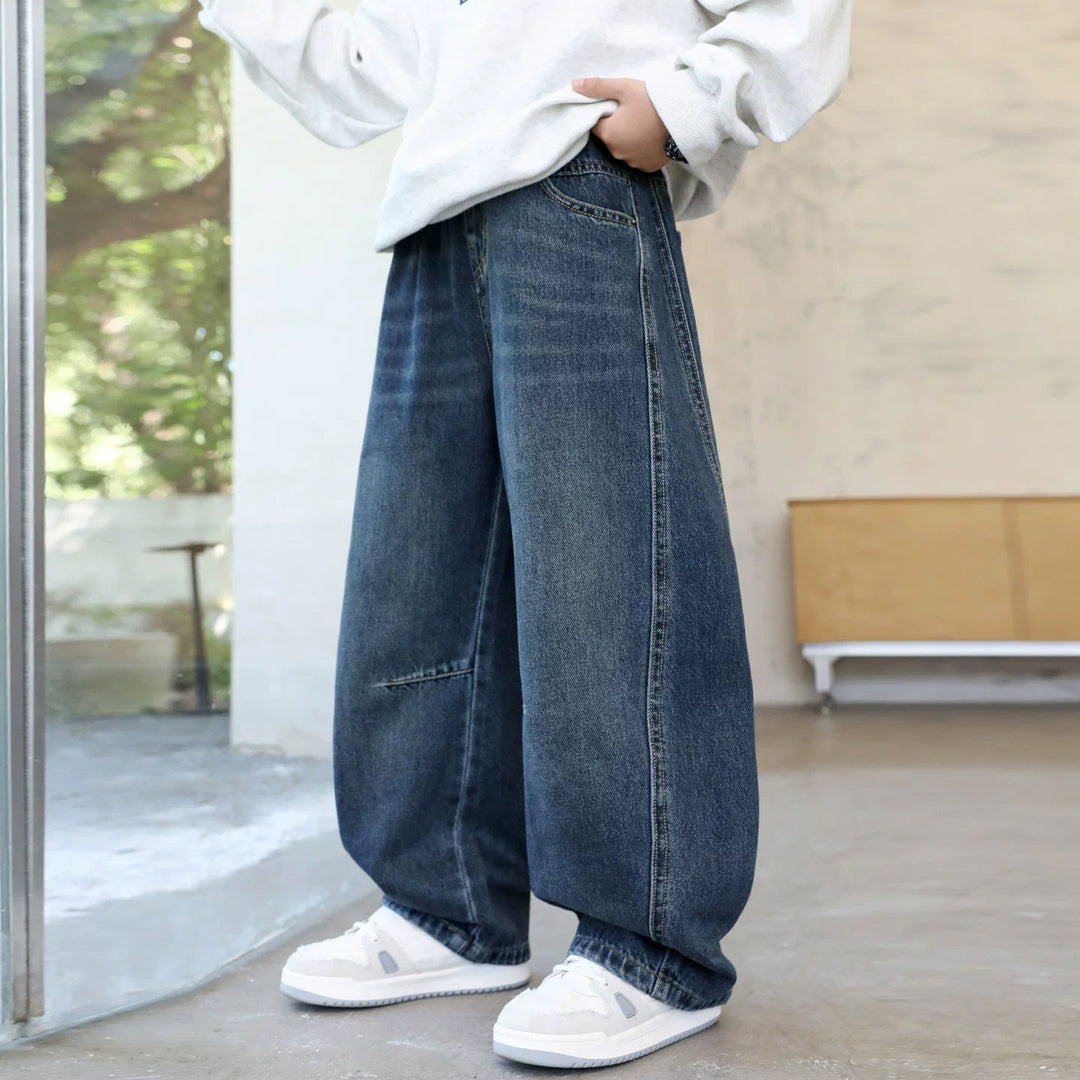 Damen lässige Oversized Jeans Drune