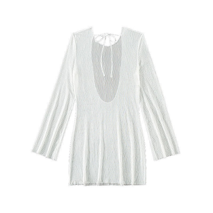 Damen Transparente Strandkleid Drune