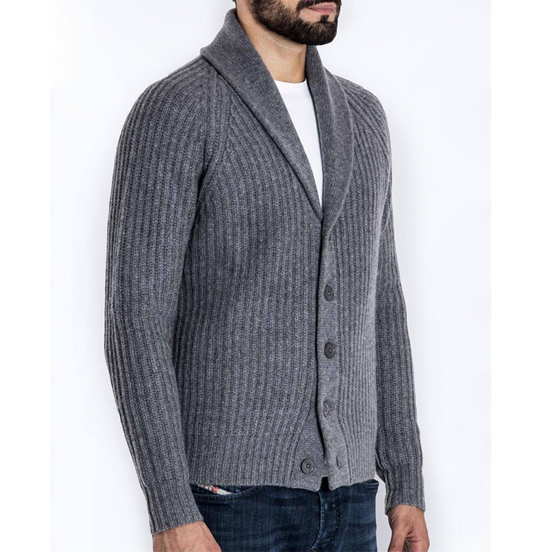 Herren Strickjacke mit modernem Schalkragen Drune
