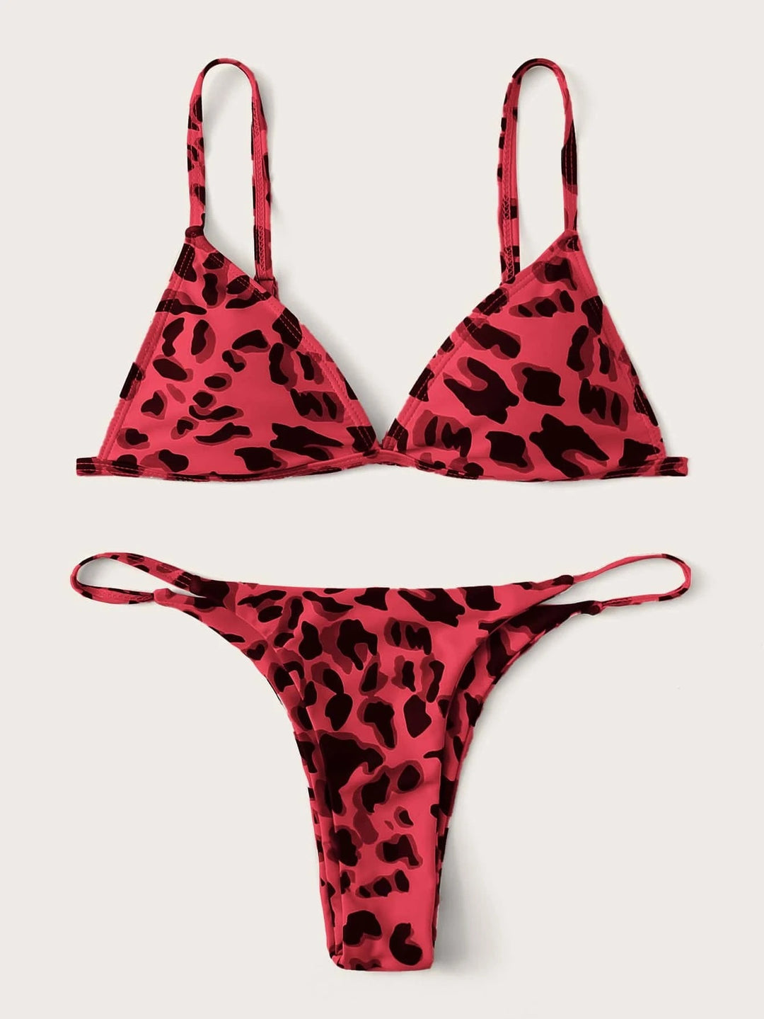 Damen Triangel-Bikini mit aufregendem Leoparden-Design Drune