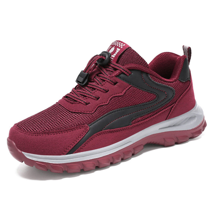 Damen nan robuster Trekking-Sneaker mit profiliertem Geländegriff, stoßdämpfender EVA-Zwischensohle und Schnellzug-Schnürung Drune