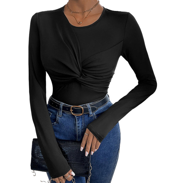 Damen figurbetontes Oberteil mit twist Design Drune