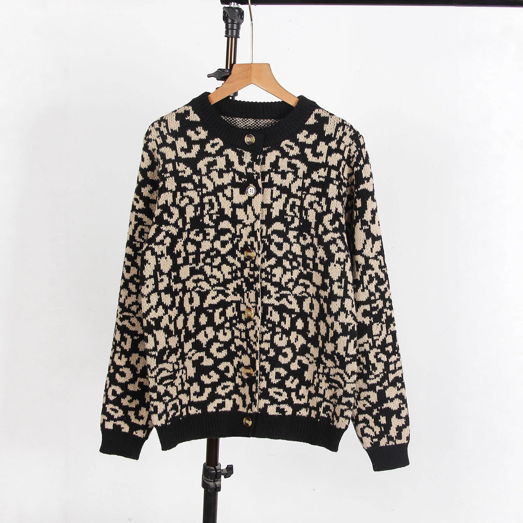 Damen lässiger Tierprints Pullover Drune