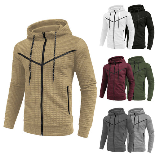 Herren stylische Jacke mit strukturiertem Design und praktischem Reißverschluss Drune