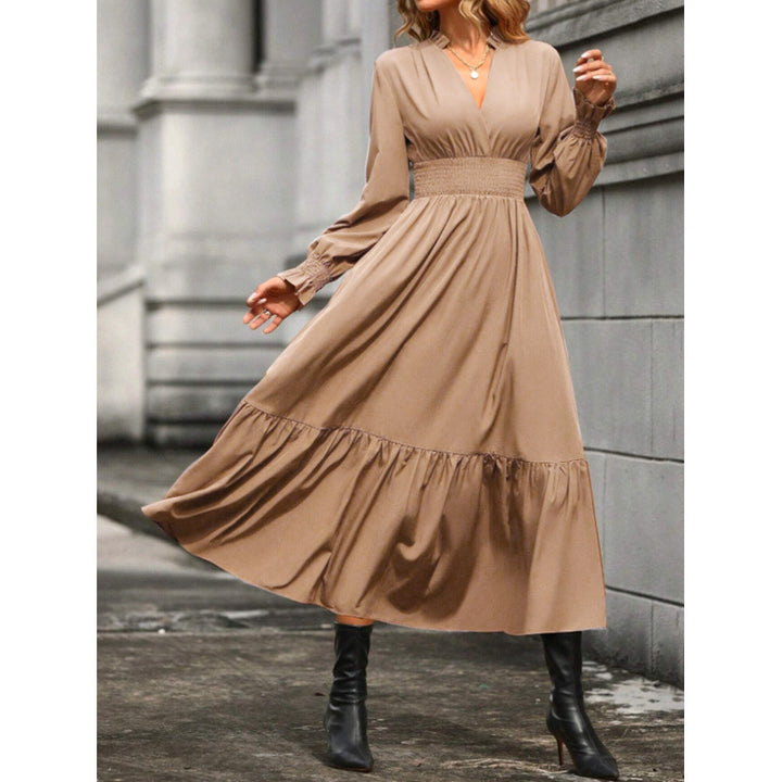 Damen Maxikleid mit schwingendem Rock und elastischem Tailleneinsatz Drune