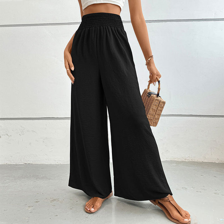 Damen Weit geschnittene Sommerhose mit elastischem Bund Drune