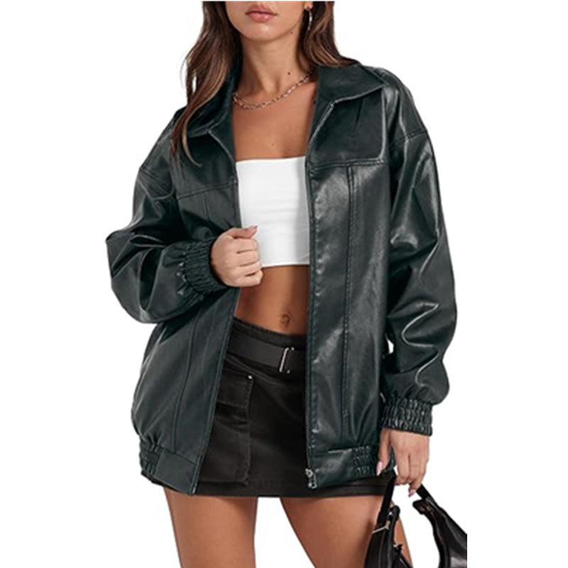 Damen modische und lässige Overshirt-Jacke Drune