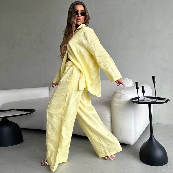 Damen luftiges Loungewear-Set mit weitem Schnitt Drune
