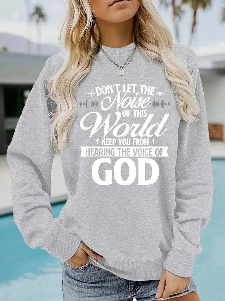 Damen Sweatshirt mit inspirierendem Aufdruck und bequemer Passform Drune