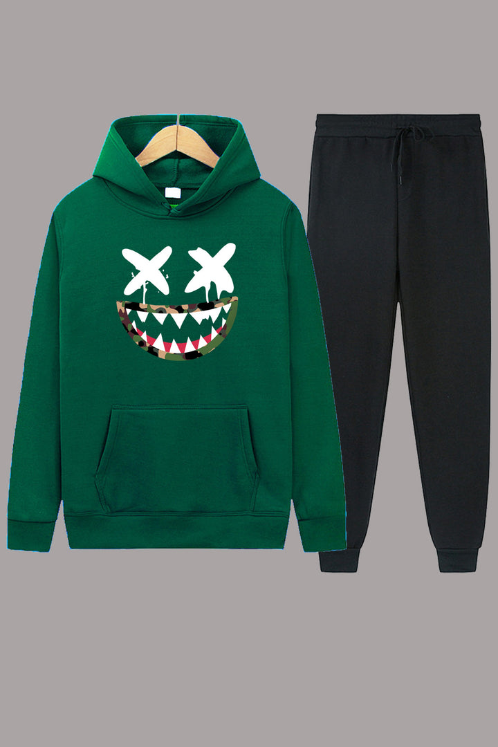 Damen Kapuzenpullover und Jogginghose Set mit kreativem Motiv Drune
