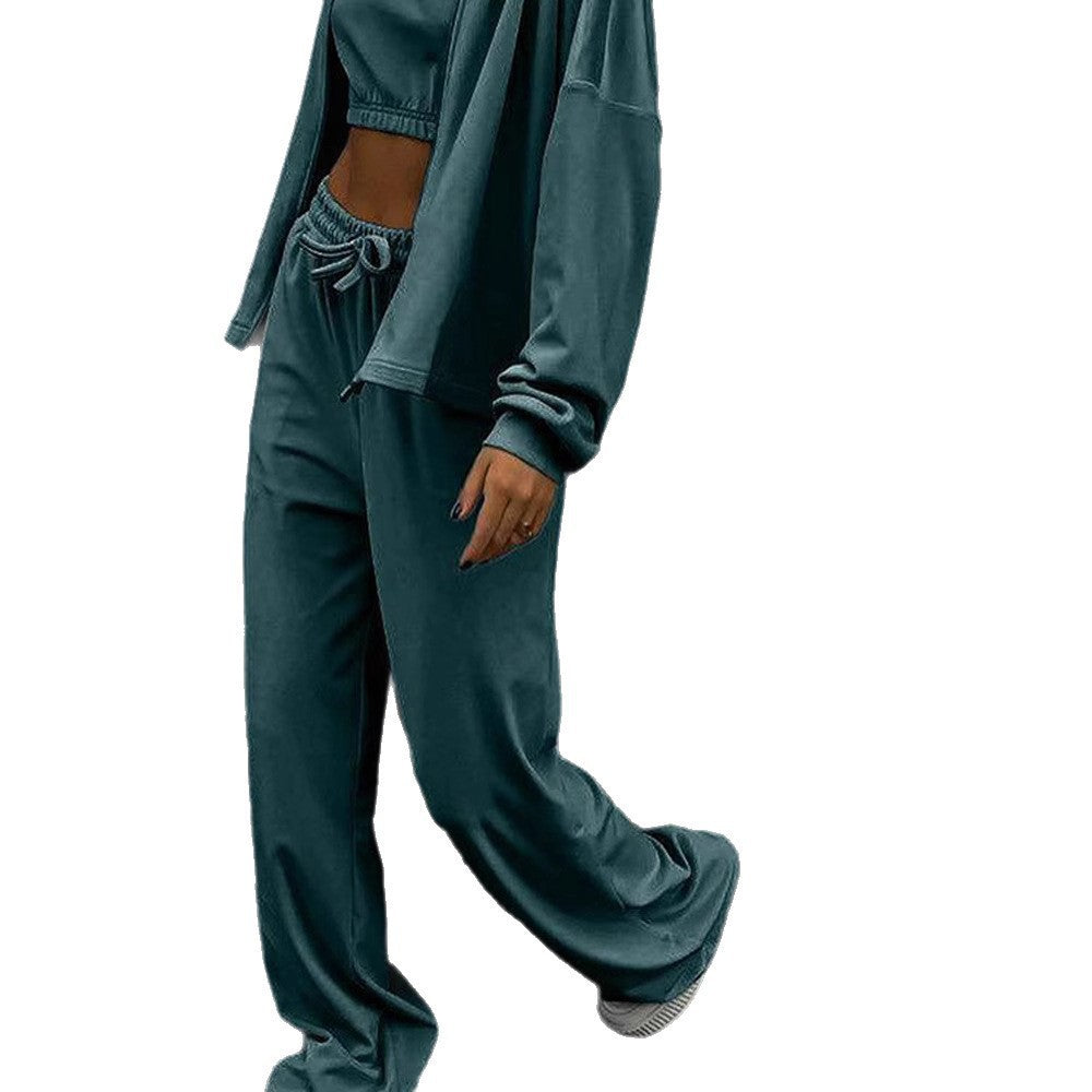 Damen Bequeme und modische Kombi aus Top und Hose Drune