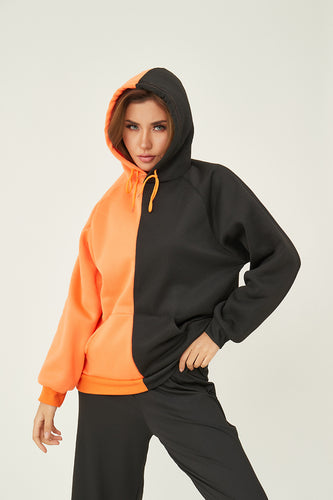 Damen Sportlicher Kapuzenpullover Drune