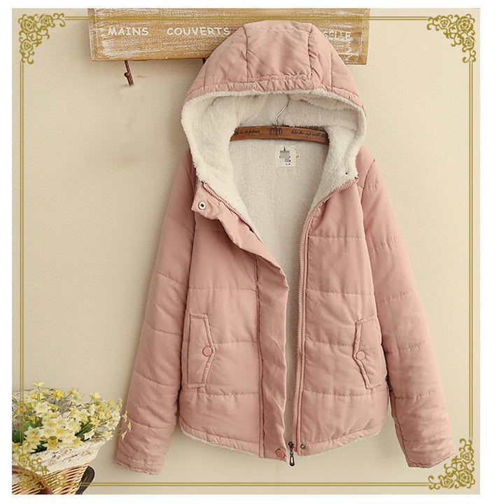 Damen gesteppte Kapuzenjacke mit kuscheligem Futter und praktischen Taschen Drune