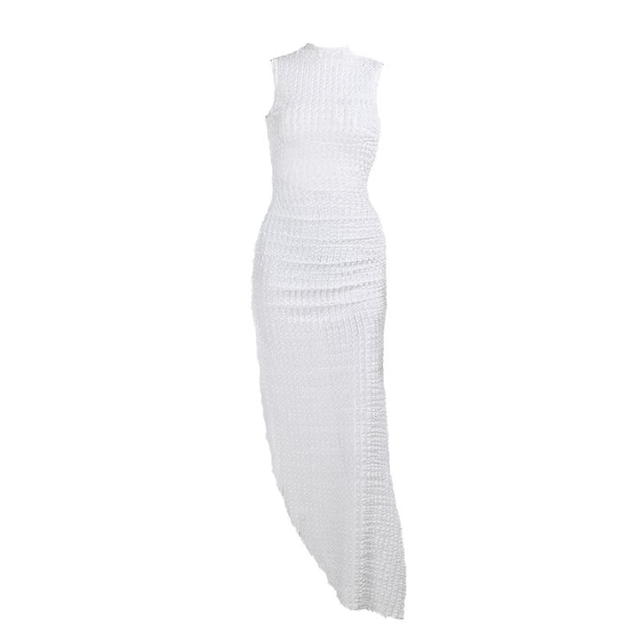 Damen figurbetontes Maxikleid mit raffinierten Cut-Outs und hohem Schlitz Drune