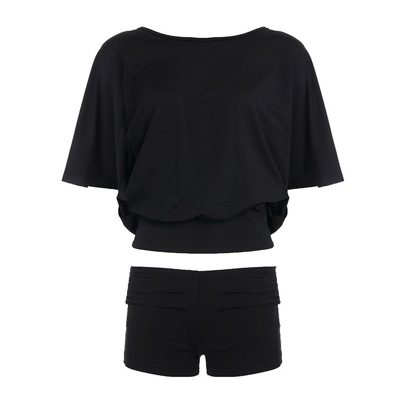 Damen Sportliches Oberteil und Shorts-Set Drune